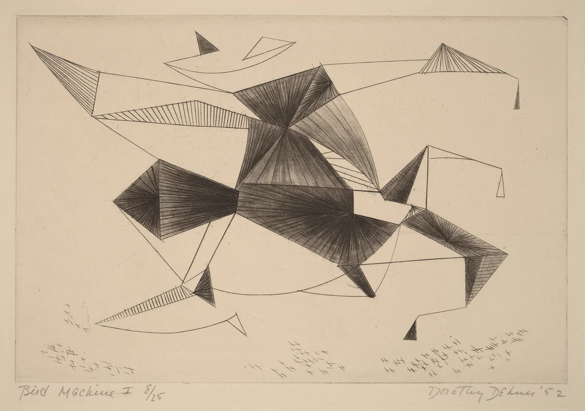 Bird Machine I by Dorothy Dehner, print, 1952-1953