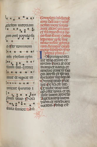 Missale: Fol. 158: Music for "Exultet" by Bartolommeo Caporali, book, 1469