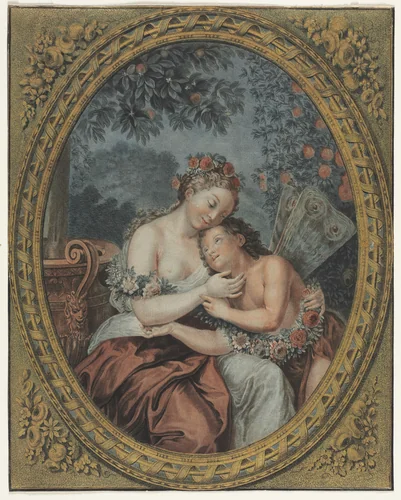 Zephyre and Flore by Jean François Janinet, print, 1771-1781