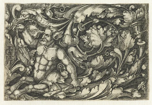 Ornament met centaur by Unknown, print, 1537