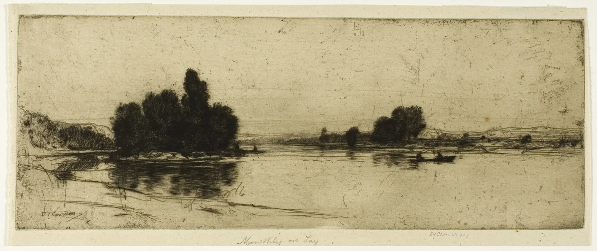 Murthly on the Tay by David Young Cameron, print, 1905