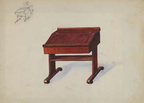 Desk by Edward L. Loper, index of american design, 1936