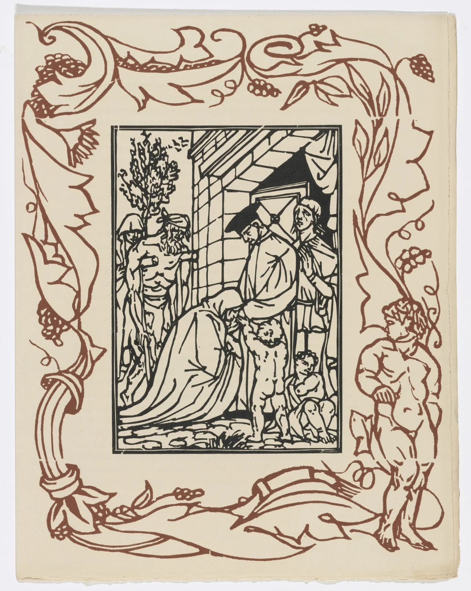 Plate (page 17) from Les Petites Fleurs de St. François (The Little Flowers of St. Francis) by Émile Bernard, illustrated book, 1928