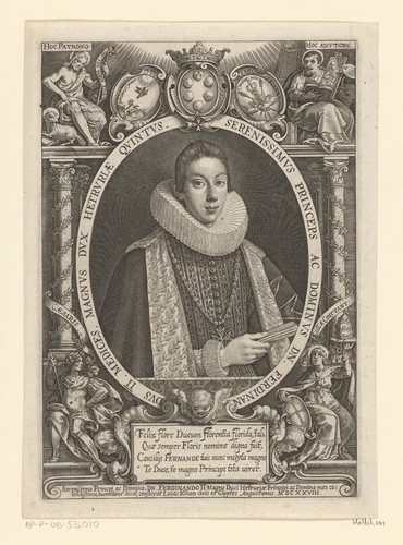Portret van keizer Ferdinand II by Lucas Kilian, print, 1628