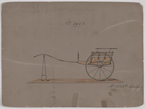 Village Cart # 3648 by Brewster & Co., drawing, 1880