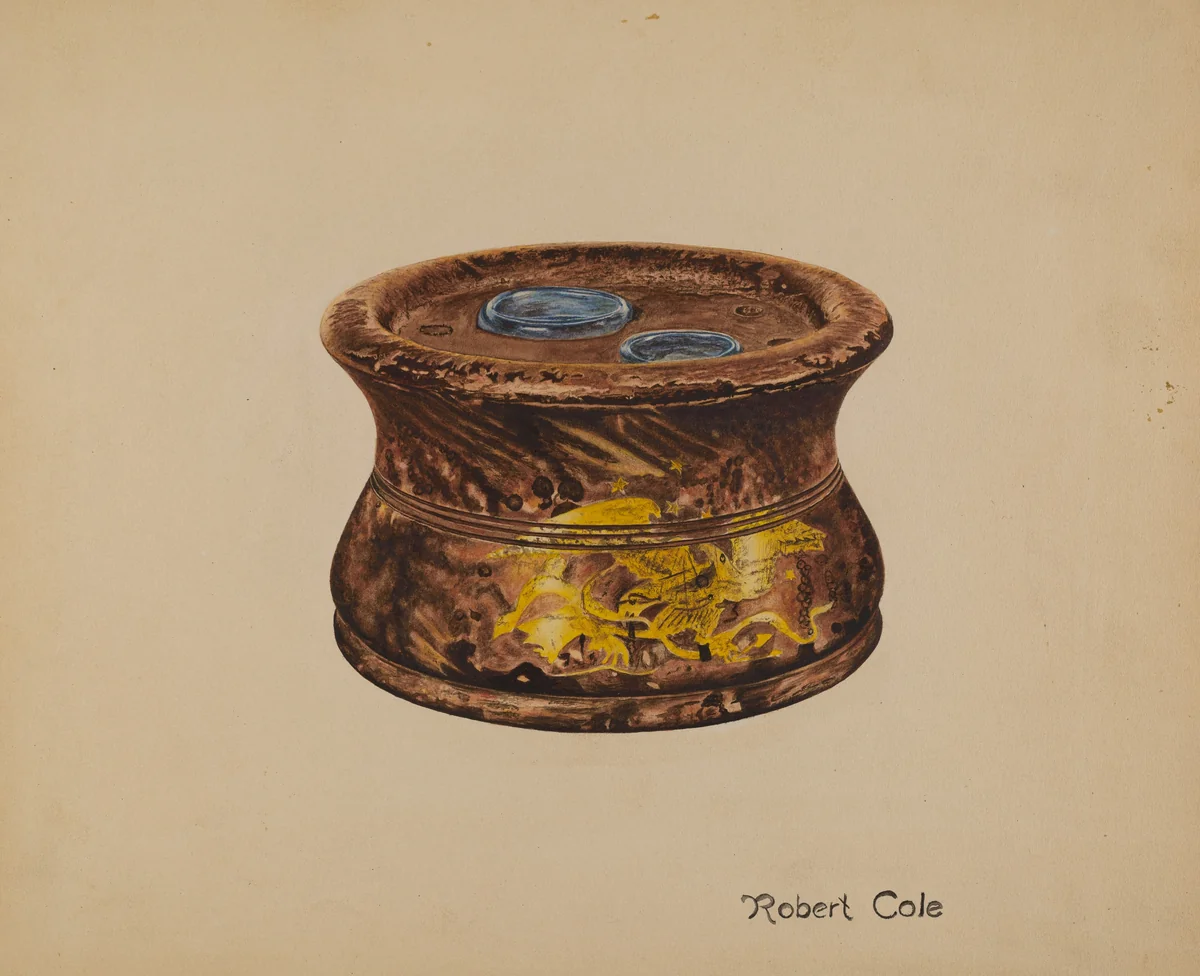 Ink and Pen Stand by Robert Cole, index of american design, 1940