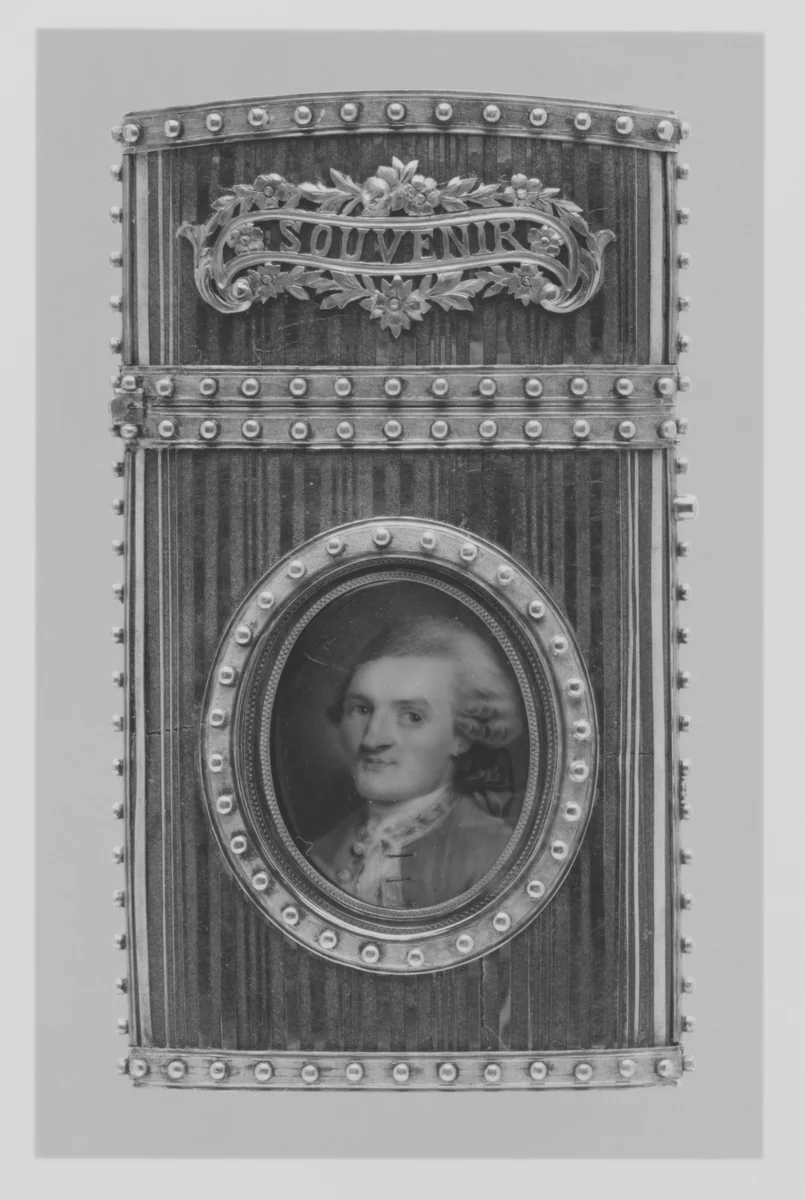 Souvenir with portrait of a man by French Painter, metalwork, 1778-1779