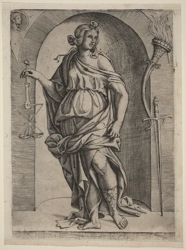 Justice by Master I.I.CA, print, 1520