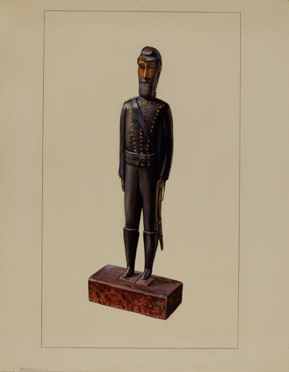 Civil War Soldier by Mina Lowry, index of american design, 1935-1942
