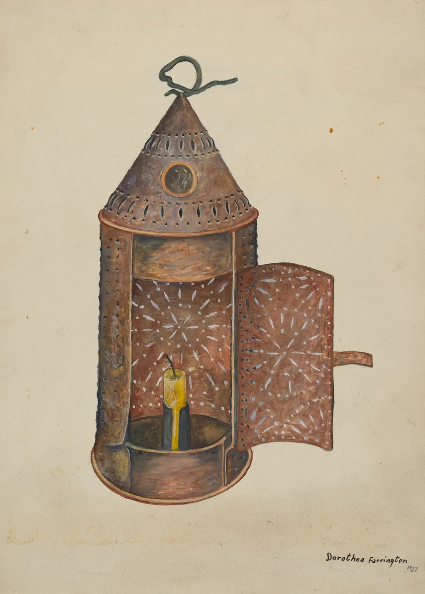 Yard Lantern by Dorothea A. Farrington, index of american design, 1937