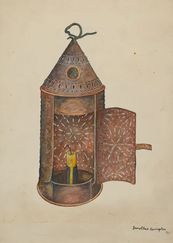 Yard Lantern by Dorothea A. Farrington, index of american design, 1937