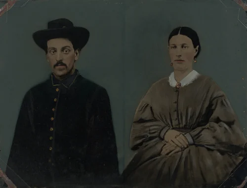 Portrait of a Man and Woman by American 19th Century, photograph, 1860-1869