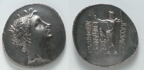 Tetradrachm: Head of Nicomedes II (obverse); Zeus (reverse) by Unknown, metalwork, -149--120