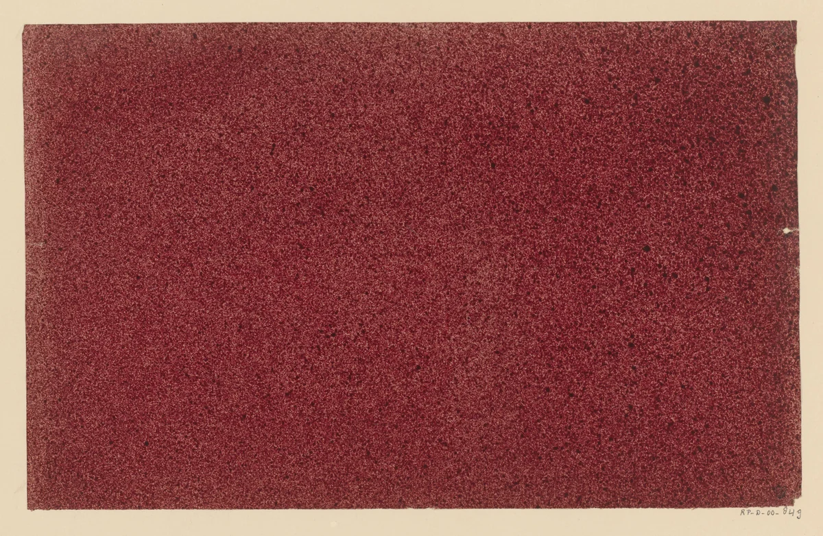 Rood gevlekt papier by anonymous, other, 1750-1900