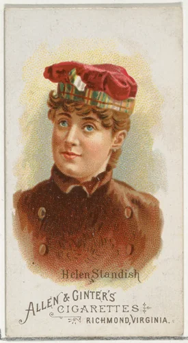 Helen Standish, from World's Beauties, Series 1 (N26) for Allen & Ginter Cigarettes by Allen & Ginter, print, 1888