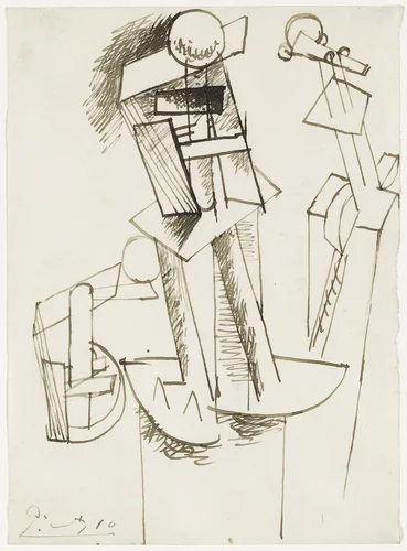 Study for a Construction by Pablo Picasso, drawing, 1912