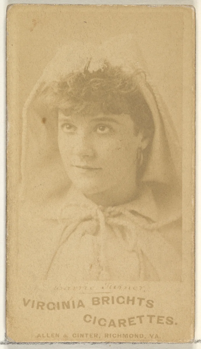 Carrie Turner, from the Actors and Actresses series (N45, Type 1) for Virginia Brights Cigarettes by Allen & Ginter, photograph, 1885-1891