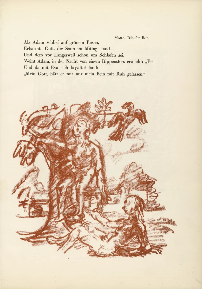 Hiob (Job) by Oskar Kokoschka, illustrated book, 1916