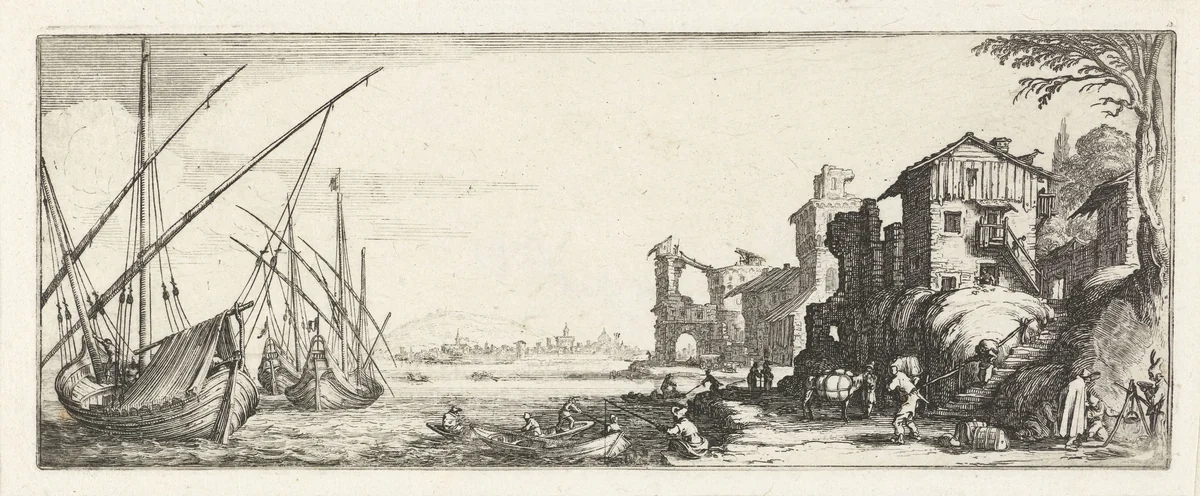 Haven by Jacques Callot, print, 1618-1624