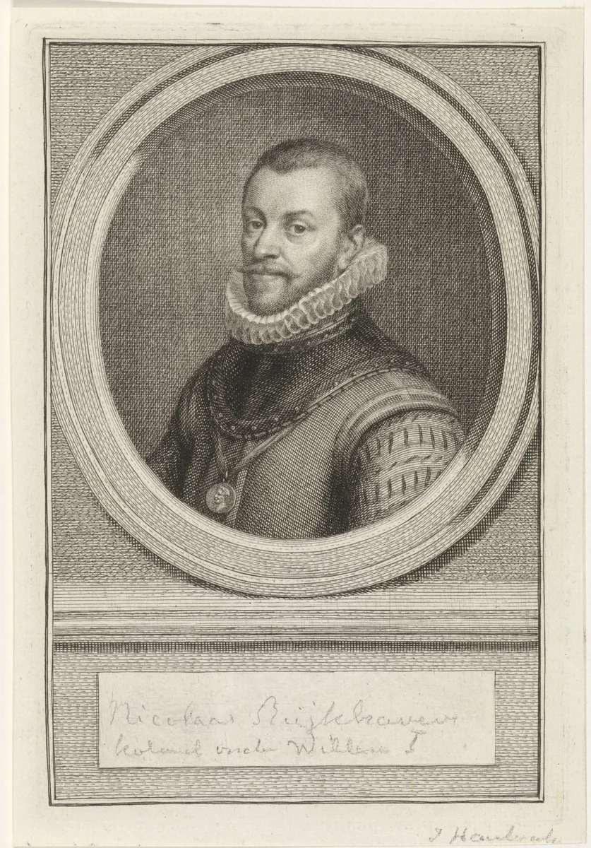 Portret van Nicolaas Ruychaver by Jacob Houbraken, print, 1747-1759