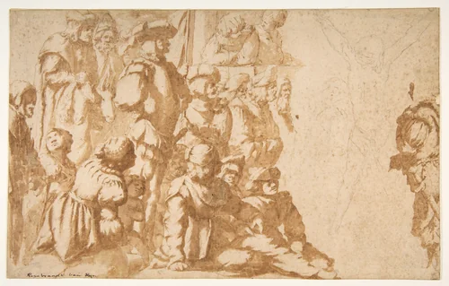 The Martydrom of St. Andrew by Giovanni Battista Spinelli, drawing, 1630-1660
