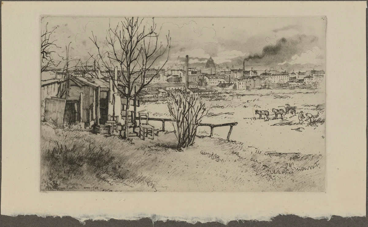 La Butte-aux-Cailles by Eugène Béjot, print, 1903