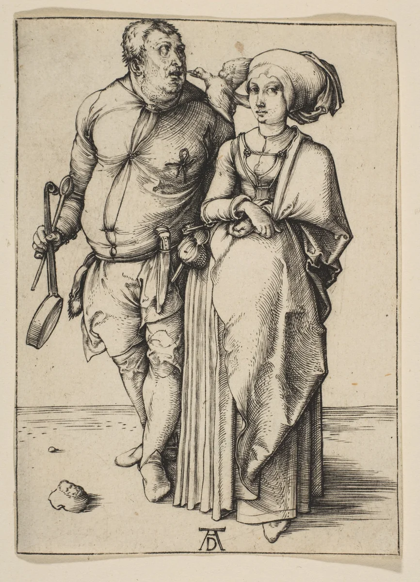 The Cook and His Wife by Albrecht Dürer, print, 1496