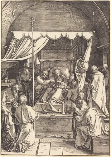 The Death of the Virgin by Albrecht Dürer, print, 1510