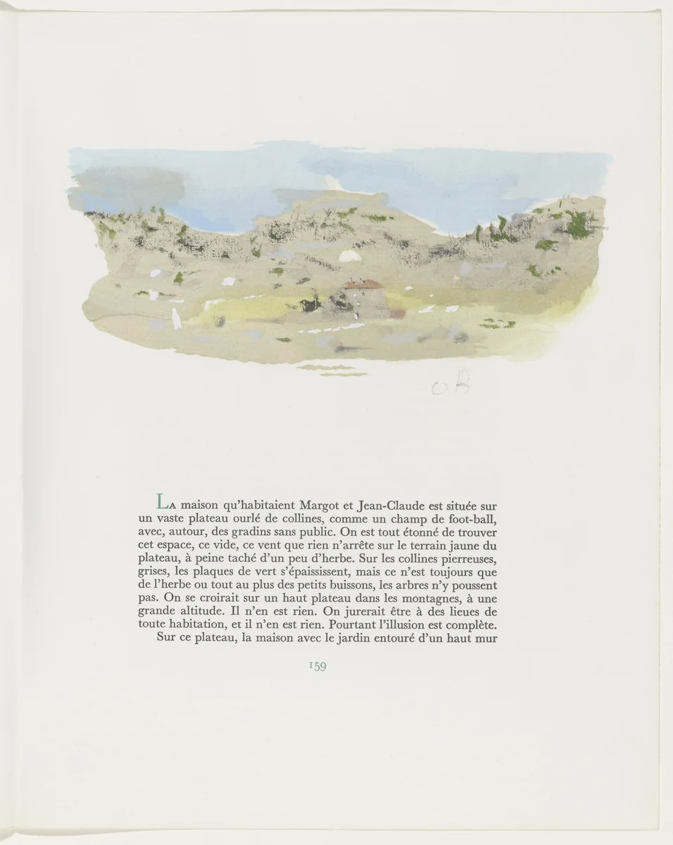 Headpiece (page 159) from Mille Regrets (A Thousand Regrets) by Christian Bérard, illustrated book, 1947