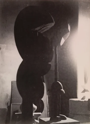 Untitled (View of the Studio with Eve, Plato, and Golden Bird) by Constantin Brâncuși, photograph, 1922