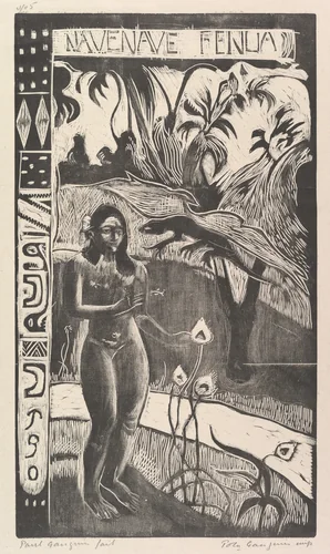 Delightful Land by Paul Gauguin, print, 1893-1894