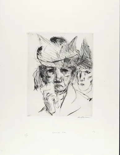 Weeping Woman (Weinende Frau) by Max Beckmann, print, 1914