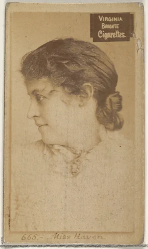 Card 665, Miss Haven, from the Actors and Actresses series (N45, Type 2) for Virginia Brights Cigarettes by Allen & Ginter, photograph, 1885-1891