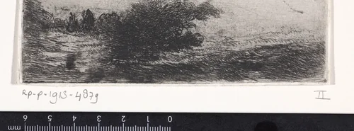 Landschap met bomen by Arnoud Schaepkens, print, 1831-1904