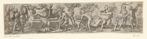 Triomftocht van Bacchus by Unknown, print, 1524-1562