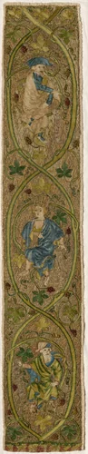 Orphrey Band: The Tree of Jesse by Unknown, textile, 1345-1355