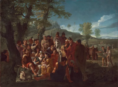 Saint John the Baptist Preaching by Willem Reuter, painting, 1665