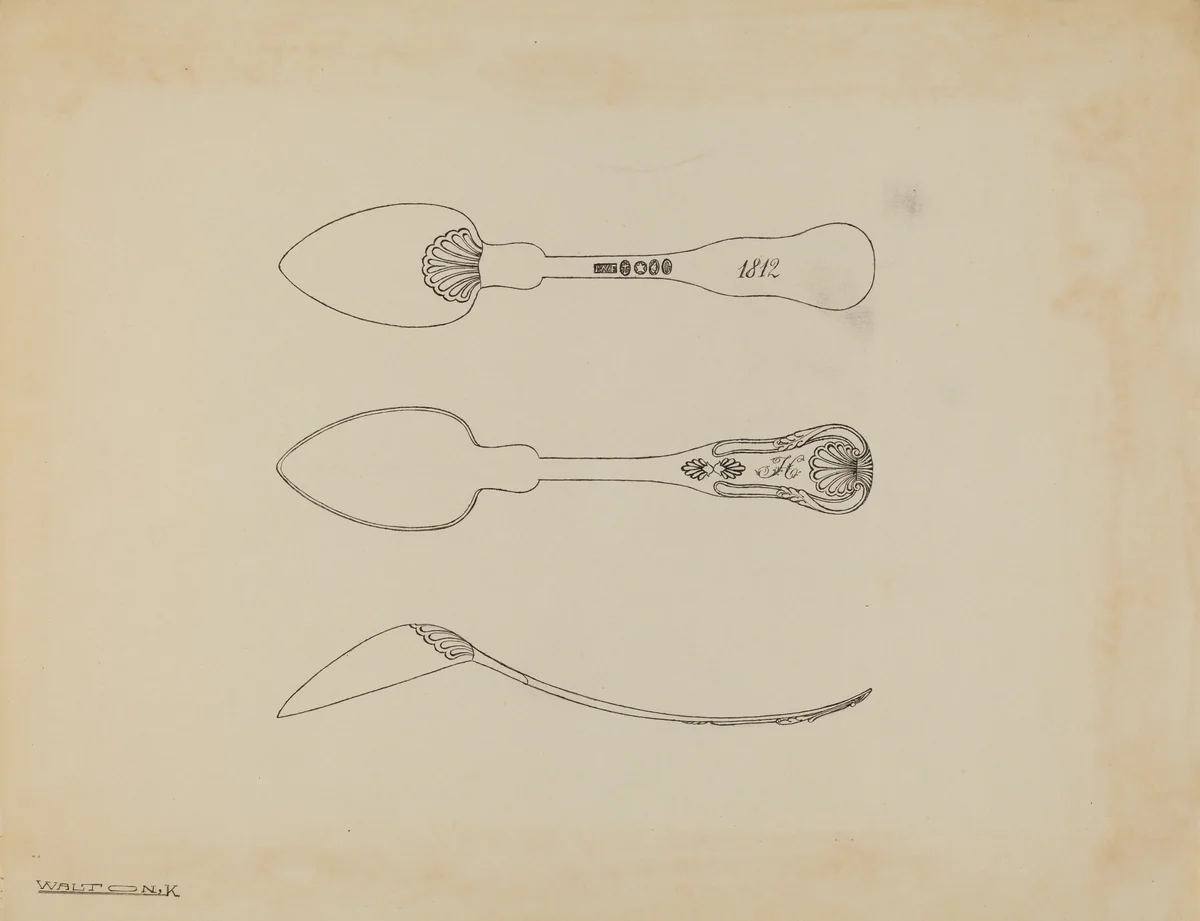 Silver Spoon by Kalamian Walton, index of american design, 1938