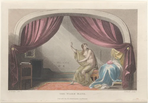 The Warm Bath by Thomas Rowlandson, print, 1813