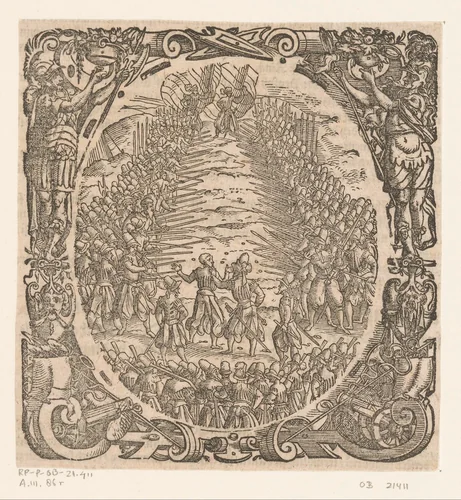 Spitsroeden lopen by Jost Amman, print, 1573
