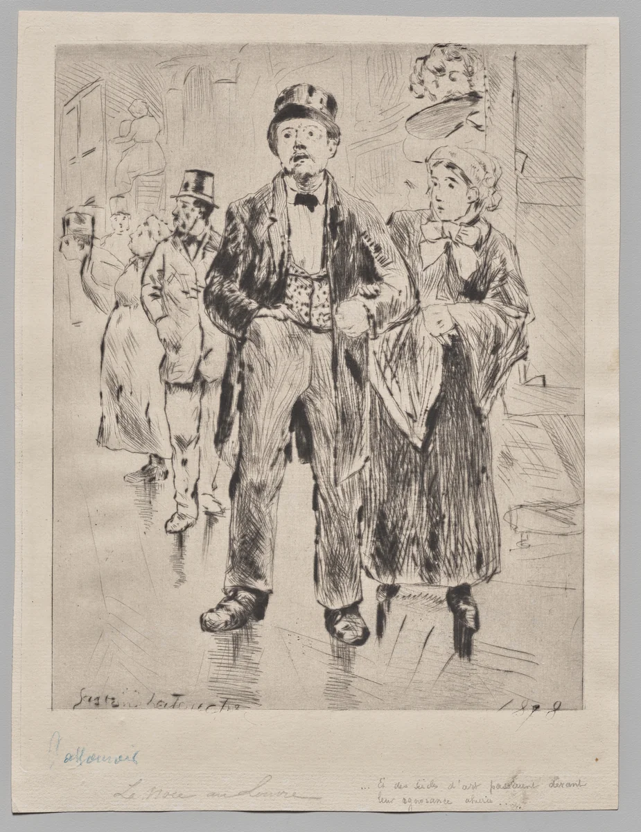 Wedding at the Louvre by Gaston de Latouche, print, 1878