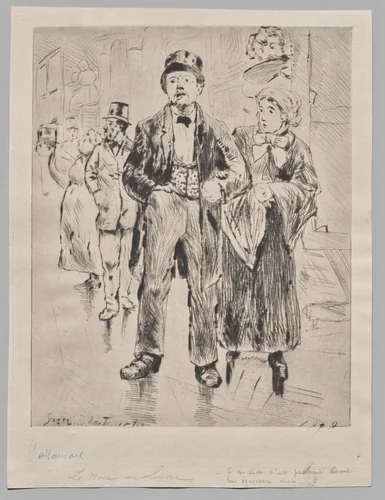 Wedding at the Louvre by Gaston de Latouche, print, 1878