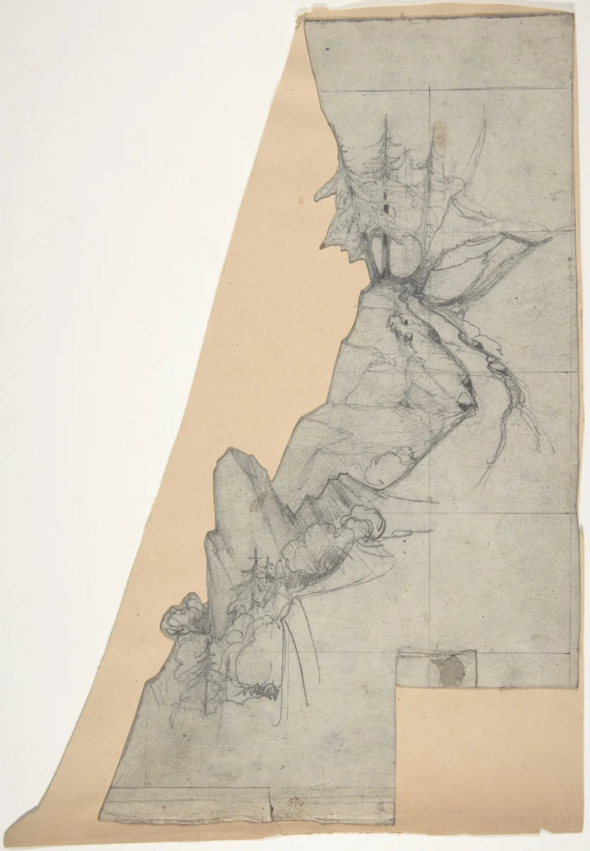 Design for a Stage Set at the Opéra, Paris by Eugène Cicéri, drawing, 1830-1890