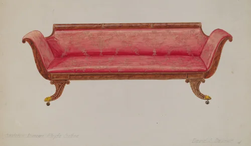 Settee by David S. De Vault, index of american design, 1935-1942