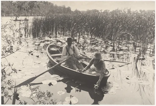 Gathering Water-Lilies by Peter Henry Emerson, photograph, 1886