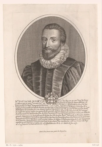Portret van Eustache de Refuge by Pierre Daret, print, 1654