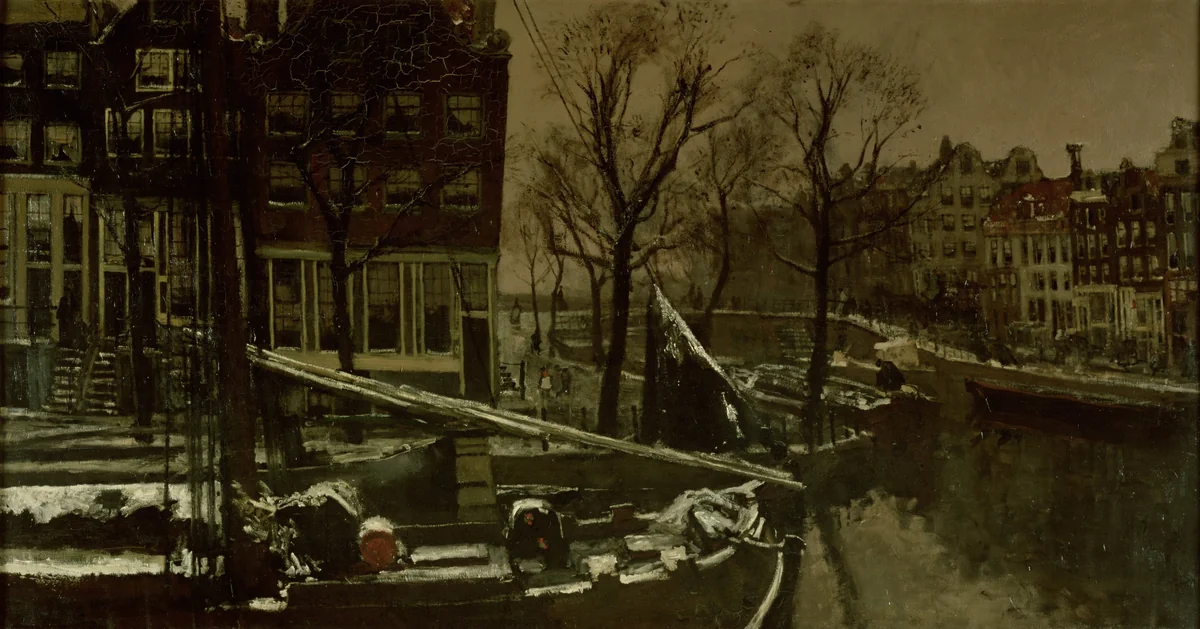 Winter in Amsterdam by George Hendrik Breitner, painting, 1900-1901