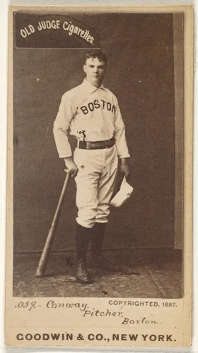 Conway, Pitcher, Boston, from the Old Judge series (N172) for Old Judge Cigarettes by Goodwin & Company, photograph, 1887