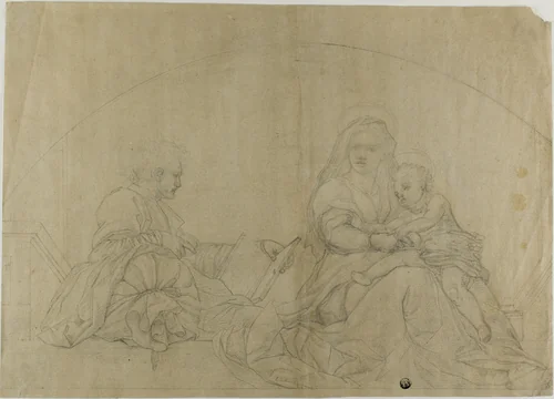 Madonna del Sacco by Andrea del Sarto, drawing, 1780-1829