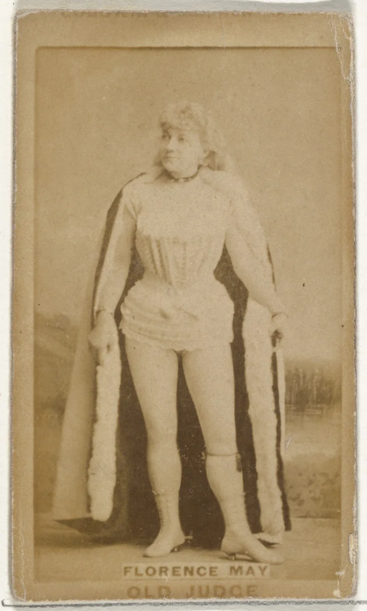 Florence May, from the Actors and Actresses series (N171) for Old Judge Cigarettes by Goodwin & Company, photograph, 1886-1890